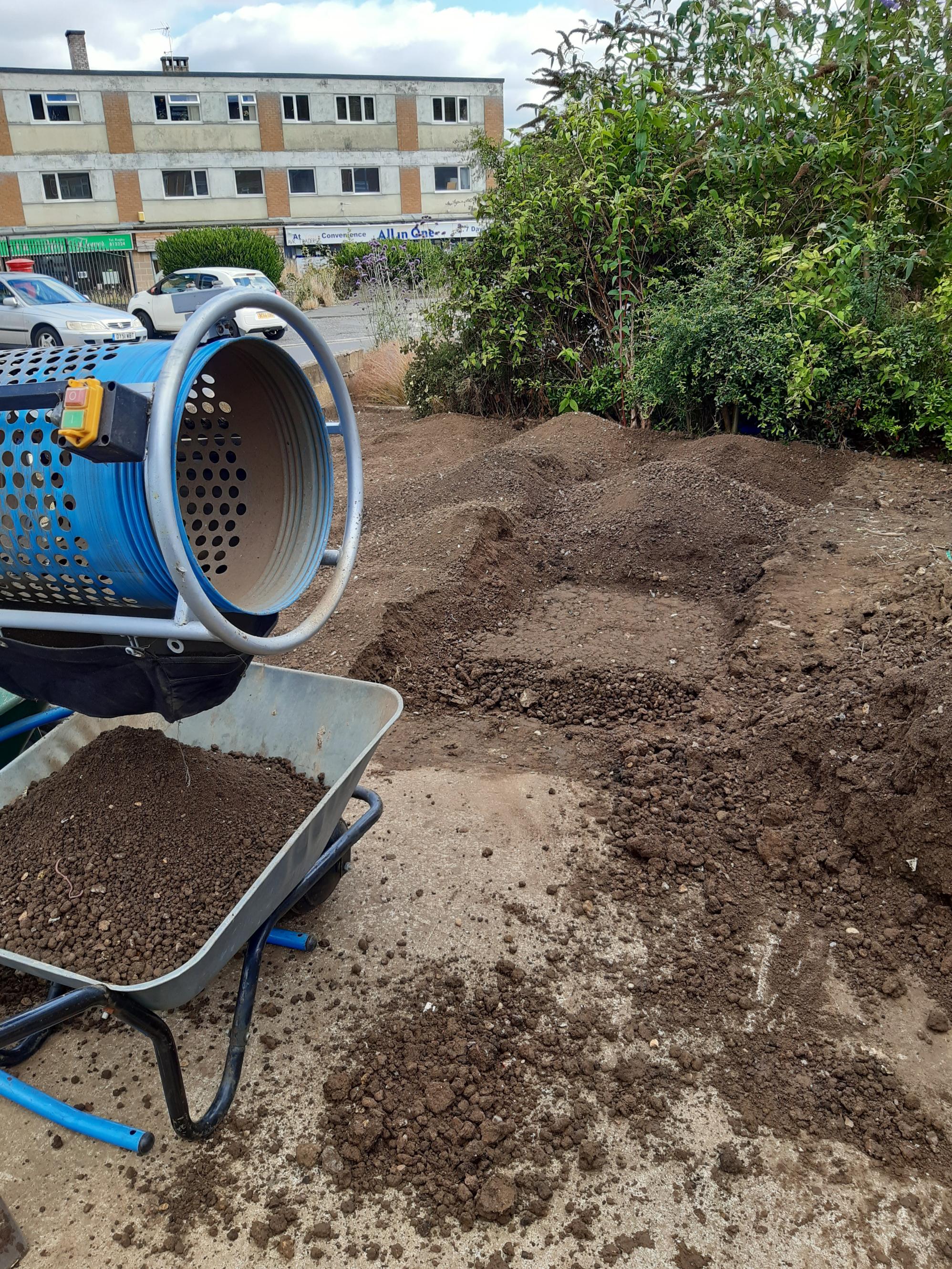 Sieving the garden